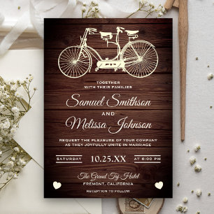 Convite Para Casamento De Bicicletas De Tandem Rus