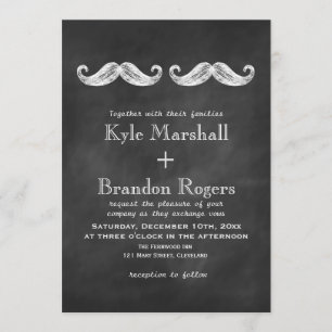 Convite para casamento de bigodes