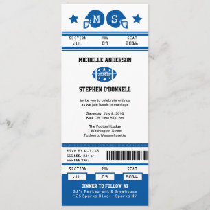 Convite Para Casamento De Bilhetes De Futebol