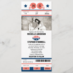 Convite Para Casamento De Bilhetes De Futebol