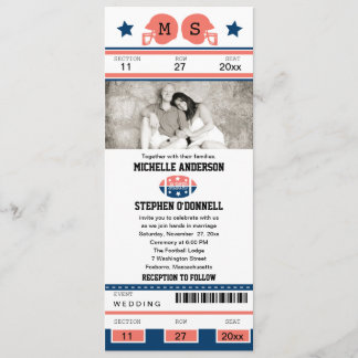 Convite Para Casamento De Bilhetes De Futebol