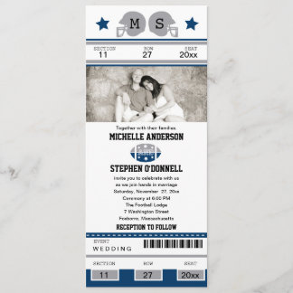 Convite Para Casamento De Bilhetes De Futebol