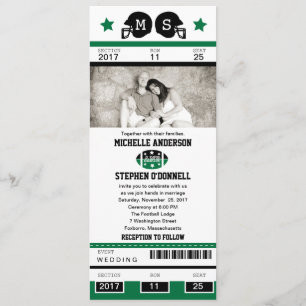 Convite Para Casamento De Bilhetes De Futebol