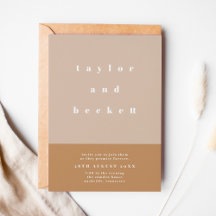 Convite para Casamento de Bloco de Cores Escamudo