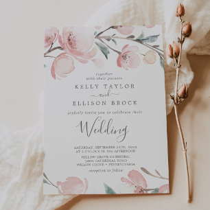 Convite para Casamento de Blossom de Primavera Che