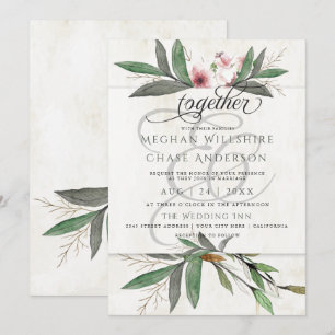 Convite Para Casamento De Blossomas Botânicas De