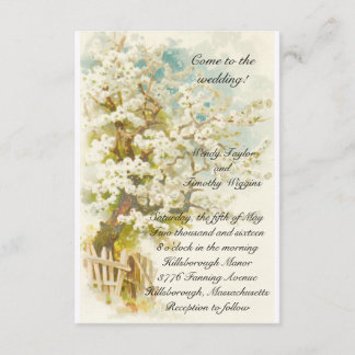 Convite para Casamento de Blossomas de Apple