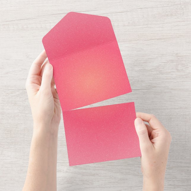 Convite para Casamento de Blush Elegante (Aba destacável)