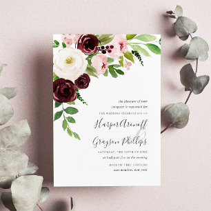 Convite para Casamento de Blush Romance