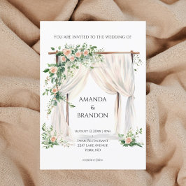 Convite para casamento de boho moderno e elegante