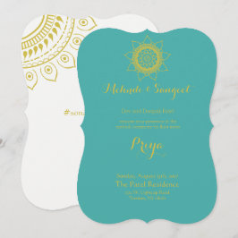 Convite para Casamento de Bollywood com Om