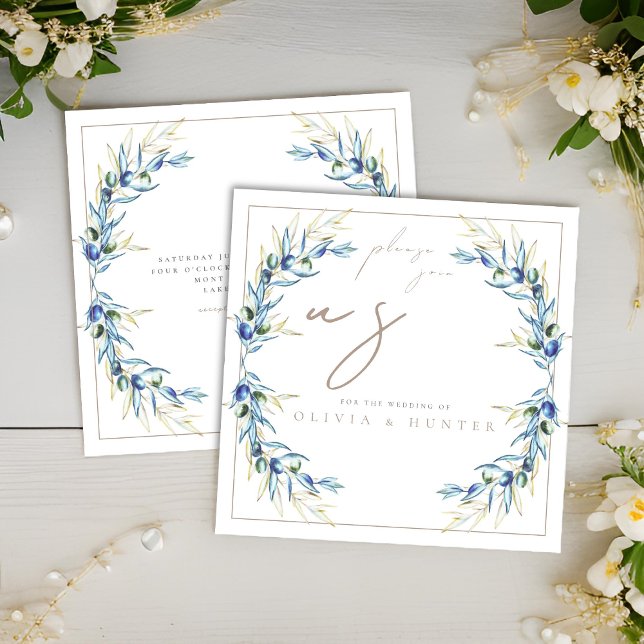 Convite para Casamento de Branch de Olive Branch E (Criador carregado)
