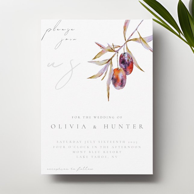 Convite para Casamento de Branch de Olive Branch E (Criador carregado)