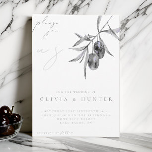 Convite para Casamento de Branch de Olive Branch E