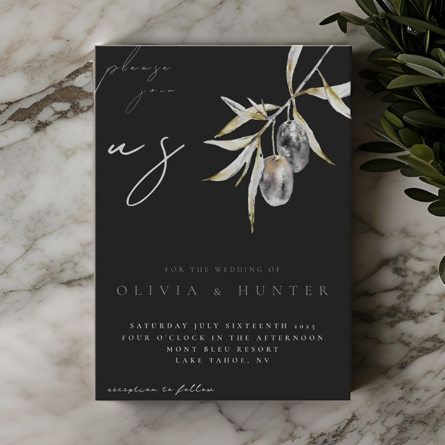 Convite para Casamento de Branch de Olive Branch E (Criador carregado)