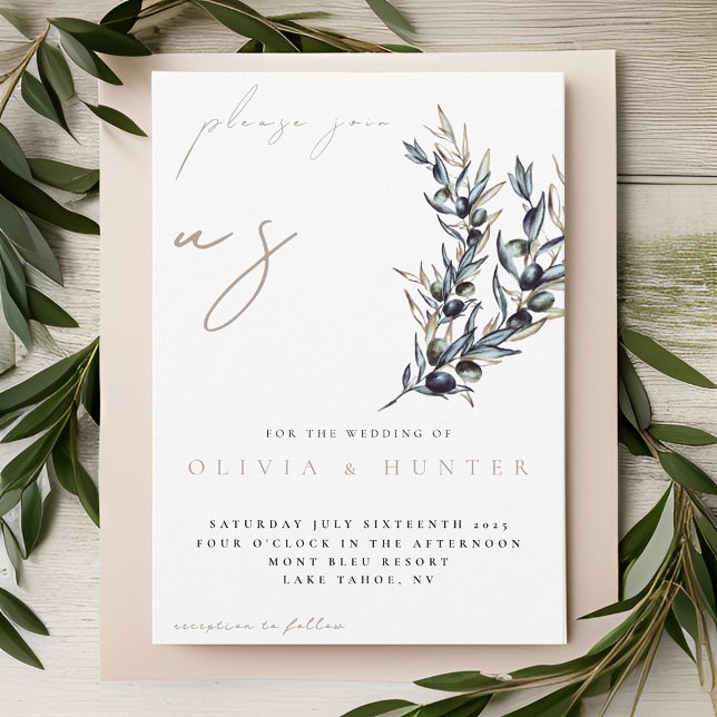Convite para Casamento de Branch de Olive Branch E (Criador carregado)