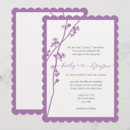 Convite para Casamento de Branqueamento de Flores