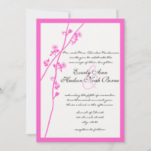 Convite para Casamento de Branqueamento de Flores