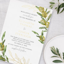 Convite para Casamento de Branqueamento Verde Mode