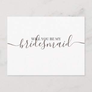Convite para casamento de Bridesmaid, Ouro minimal