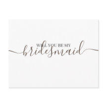 Convite para casamento de Bridesmaid, Ouro minimal