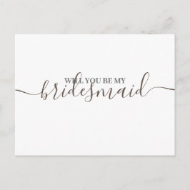 Convite para casamento de Bridesmaid, Ouro minimal