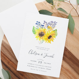 Convite para Casamento de Buquês de Flores