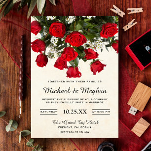 Convite para Casamento de Buquês Românticos de R