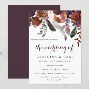 Convite para Casamento de Butterum e Plum 1