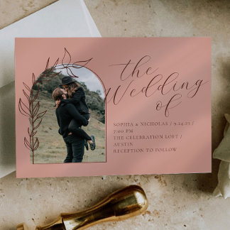 Convite para Casamento de Caligrafia Limpa