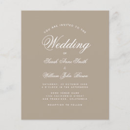 Convite Para Casamento De Caligrafia Simples Para 