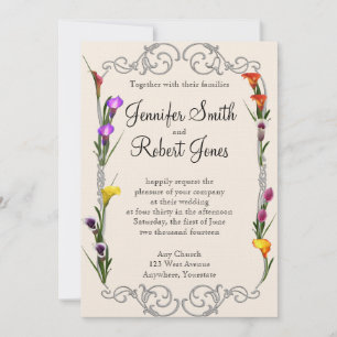 Convite Para Casamento De Calla Lily Posh Ocidenta