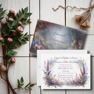 Convite para Casamento de Caminho da Floresta Flor