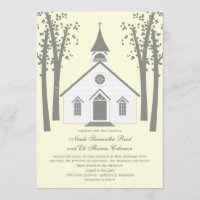 Convite Para Casamento De Capela Whimsical