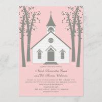 Convite Para Casamento De Capela Whimsical