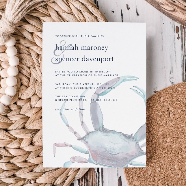 Convite para Casamento de Caranguejo Azul (Criador carregado)