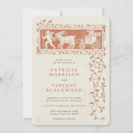 Convite para Casamento de Carruagem de Cupido do L