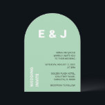 Convite para Casamento de Casa de Casa de Casa de<br><div class="desc">A frente deste moderno cartão de convite ao casamento apresenta letras negras e brancas em um fundo verde da casa da moeda. A parte traseira da carta apresenta verde-menta comum. Um belo cartão de convite para casamento que é fácil personalizar online antes de fazer pedidos.</div>