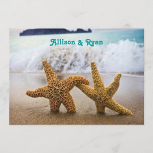 Convite para casamento de Casais de Starfish