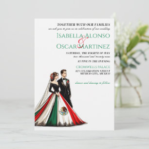 Convite para Casamento de Casais do México
