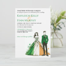 Convite para Casamento de Casais na Irlanda