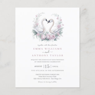 Convite para Casamento de casais Swan