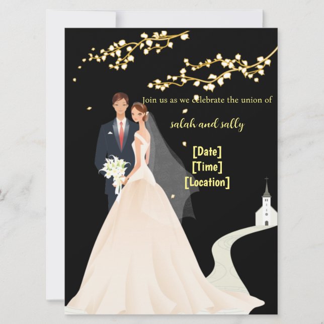 convite para casamento de casal (Frente)