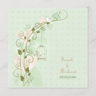 Convite para Casamento de Casas de Lebres Mint