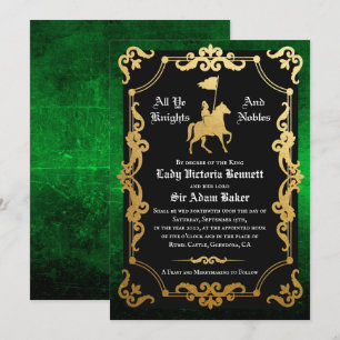 Convite para Casamento de Cavaleiro Medieval