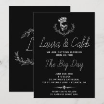 Convite para Casamento de Caveira Real