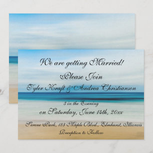 Convite para Casamento de Cena do Oceano Bonito de