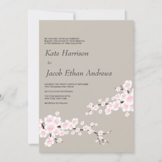 Convite para Casamento de Cereja Blossom