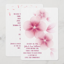 Convite para Casamento de Cerejeira Rosa