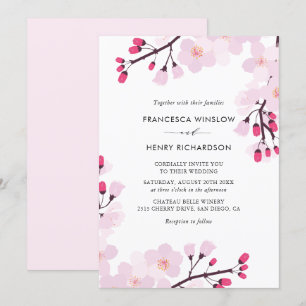 Convite Para Casamento De Cerejeira Whimsical Blos